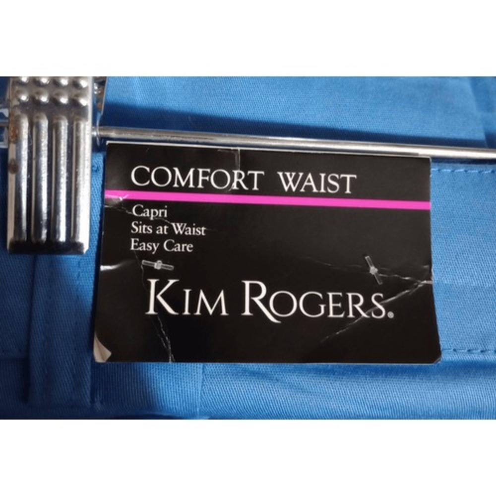 Kim Rogers Womens Blue Comfort‎ Waist Capri Pants Size 18 New With Tags - Picture 5 of 8